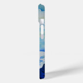 Blauw wit romantisch pioen waterverf schilderij Case-Mate iPhone case (Achterkant / Links)