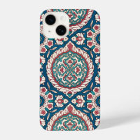 Blauw Wit Rood Blauwgroen Oosters Azulejo Patroon