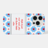 Blauw wit rood iPhone hoesje (Achterkant horizontaal)