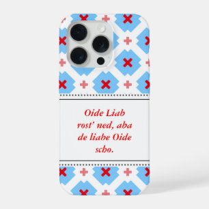 Blauw wit rood iPhone 15 pro case