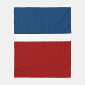Blauw Wit Rood Kleurenblok Stijlontwerp Fleece Deken (Voorkant)