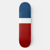 Blauw Wit Rood Kleurenblok Stijlontwerp Persoonlijk Skateboard (Voorkant)