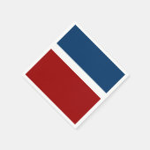 Blauw Wit Rood Kleurenblok Stijlontwerp Servet (Hoek)