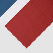 Blauw Wit Rood Kleurenblok Stijlontwerp Tissuepapier (Detail)