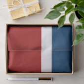 Blauw Wit Rood Kleurenblok Stijlontwerp Tissuepapier (Geschenk)