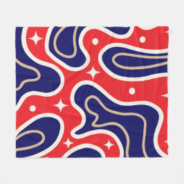 Blauw & wit rood Onafhankelijkheidsdag & 4 juli Fleece Deken