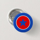 Blauw Wit Rood Panama Knop Ronde Button 3,2 Cm (Voorkant /achterkant)