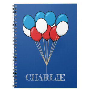 Blauw Wit Rood Patriottische Ballonnen personali Notitieboek