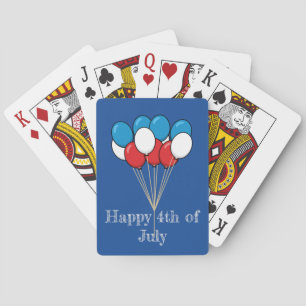 Blauw Wit Rood Patriottische Ballonnen personali Pokerkaarten
