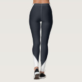 Blauw wit & roze motivatie geometrische strepen leggings (Achterkant)