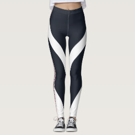 Blauw wit & roze motivatie geometrische strepen leggings