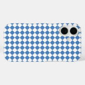 Blauw Wit Ruitjes Diamant Patroon Case-Mate iPhone Case (Achterkant (horizontaal))