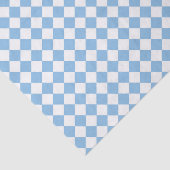 Blauw Wit Ruitjes Diamant Patroon Tissuepapier (Detail)