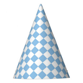 Blauw Wit Ruitpatroon Feesthoedjes