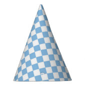 Blauw Wit Ruitpatroon Feesthoedjes (Rechts)
