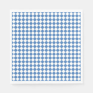 Blauw Wit Ruitpatroon Servet