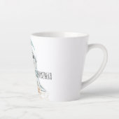 Blauw Wit Santa Hat Sjaal Seal Kerstmis Latte Mok (Rechts)