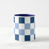 Blauw-wit schaakbord Mok (Midden)