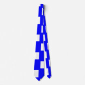 Blauw-wit schaakbord stropdas (Voorkant)