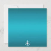 Blauw & Wit Shimmer Snowflake Verjaardag Uitnodige Kaart (Achterkant)