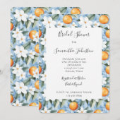 Blauw Wit Siciliaans Zomer Bloemen Vrijgezellenfee Kaart (Voorkant / Achterkant)