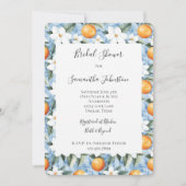 Blauw Wit Siciliaans Zomer Bloemen Vrijgezellenfee Kaart (Voorkant)