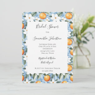 Blauw Wit Siciliaans Zomer Bloemen Vrijgezellenfee Kaart