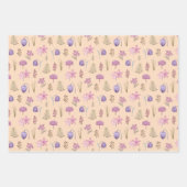 Blauw Wit Sinaasappel Engels Flowers Garden Inpakpapier Vel (Voorkant 3)