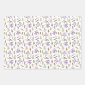 Blauw Wit Sinaasappel Engels Flowers Garden Inpakpapier Vel (Voorkant 2)