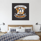 Blauw Wit Sinaasappel Vaders Dag Familie De Beste Canvas Afdruk (Insitu (Slaapkamer))