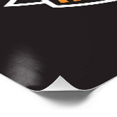 Blauw Wit Sinaasappel Vaders Dag Familie De Beste Perfect Poster (Hoek)