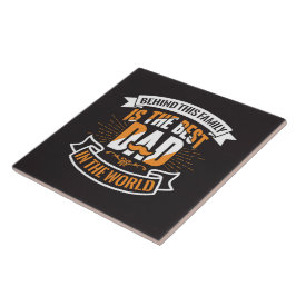 Blauw Wit Sinaasappel Vaders Dag Familie De Beste Tegeltje