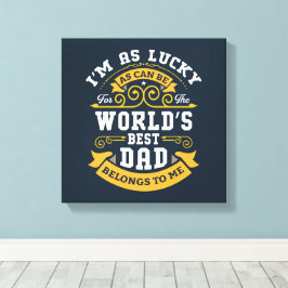 Blauw Wit Sinaasappel Werelden Beste Pap Canvas Afdruk