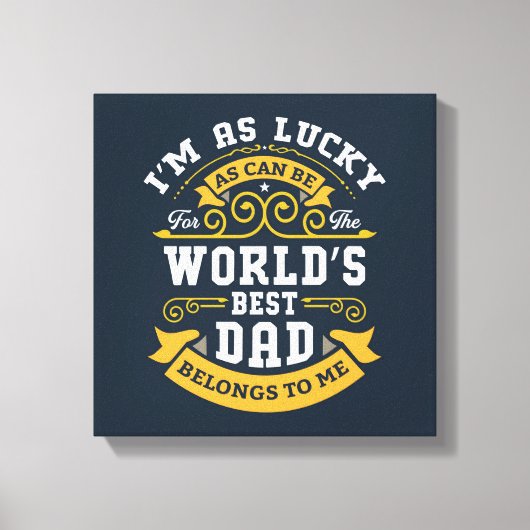 Blauw Wit Sinaasappel Werelden Beste Pap Canvas Afdruk (Voorkant)