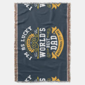 Blauw Wit Sinaasappel Werelden Beste Pap Deken (Voorkant Verticaal)