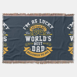 Blauw Wit Sinaasappel Werelden Beste Pap Deken