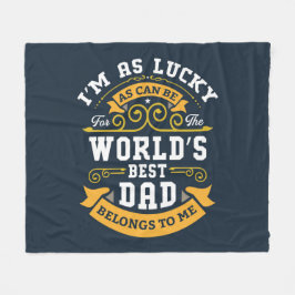 Blauw Wit Sinaasappel Werelden Beste Pap Fleece Deken