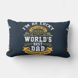 Blauw Wit Sinaasappel Werelden Beste Pap Kussen