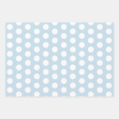 Blauw Wit Sneeuwman Sinterklaas Winter Polka Dots Inpakpapier Vel (Voorkant)