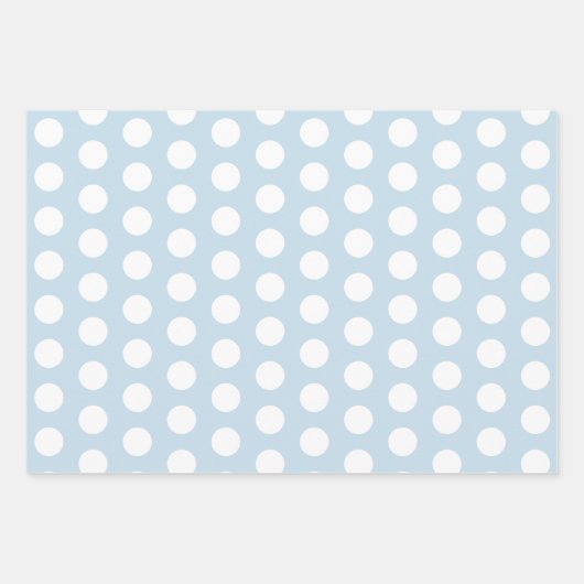 Blauw Wit Sneeuwman Sinterklaas Winter Polka Dots Inpakpapier Vel (Voorkant)