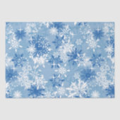 Blauw wit sneeuwvlokpapier tissuepapier (Voorkant)