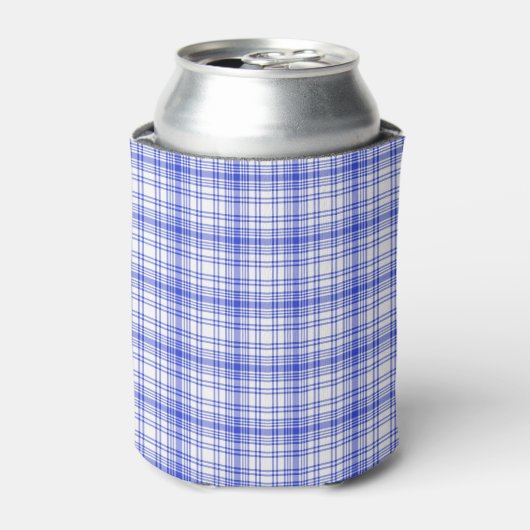 Blauw wit speldenschaal 2 blikjeskoeler (Blikje Voorkant)