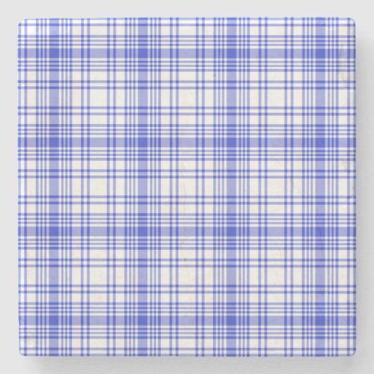 Blauw wit speldenschaal 2 stenen onderzetter (Voorkant)