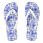 Blauw wit speldenschaal 2 teenslippers (Voetbed)