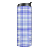 Blauw wit speldenschaal 2 thermosbeker (Gedraaid links)