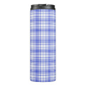 Blauw wit speldenschaal 2 thermosbeker (Achterkant)