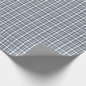 Blauw wit speldenstaart 1 cadeaupapier (Hoek)