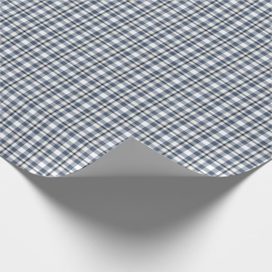 Blauw wit speldenstaart 1 cadeaupapier (Hoek)