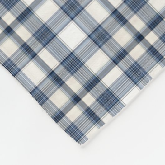 Blauw wit speldenstaart 1 fleece deken (Hoek)