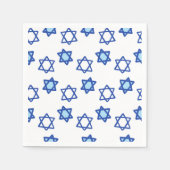 Blauw & Wit Ster van David Patroon Joodse Vakantie Servet (Voorkant)